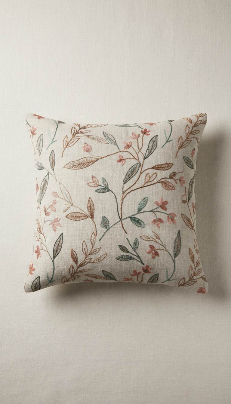 Personalized Embroidered Linen Pillowcase